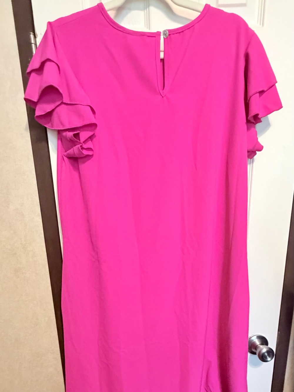 HEIMISH USA Hot Pink Ruffle Sleeve Tunic